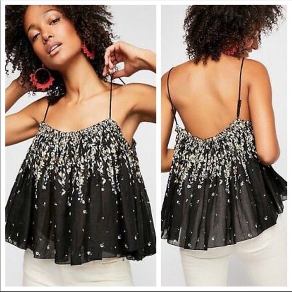 Free People Tops - NWT Free People Ruffle Spaghetti Straps Top Size S